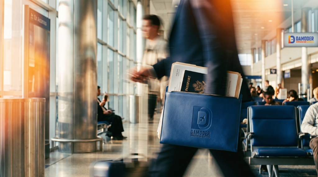 Damoder Immigration Services candidate deployment at international departure terminal
